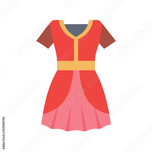 Red and yellow traditional dress