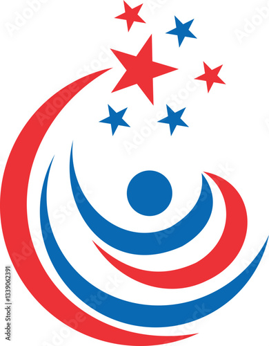 victory people icon vector logo background