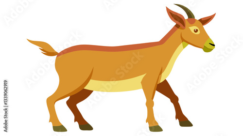 vector illustration of a goat