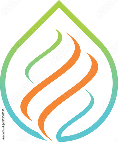 water drop liquid ecology logo icon