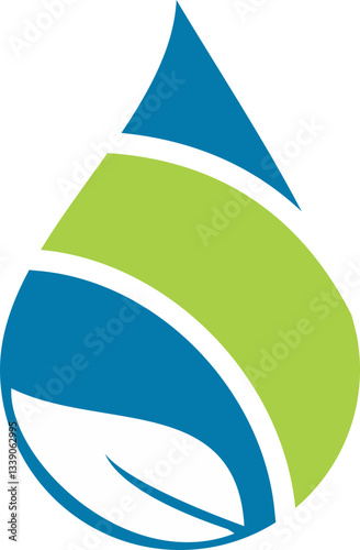 water drop liquid ecology logo. illustration of an abstract background with arrows