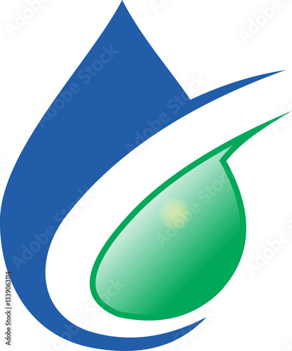 water drop liquid ecology logo. abstract vector background