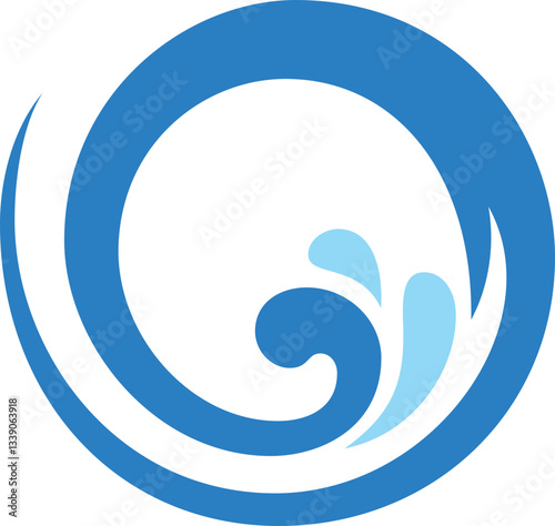 water wave abstract company logo