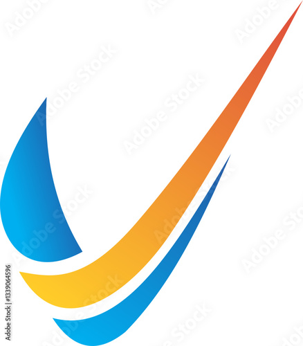 abstract wing eagle simple vector logo.arrow