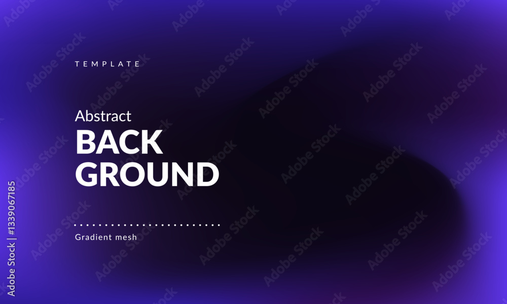Fototapeta premium Abstract liquid background. Gradient mesh. Effect blend dark color. Blurred fluid colorful mix. Modern design template for web cover, ad banner, social media, header, presentation. Vector image EPS