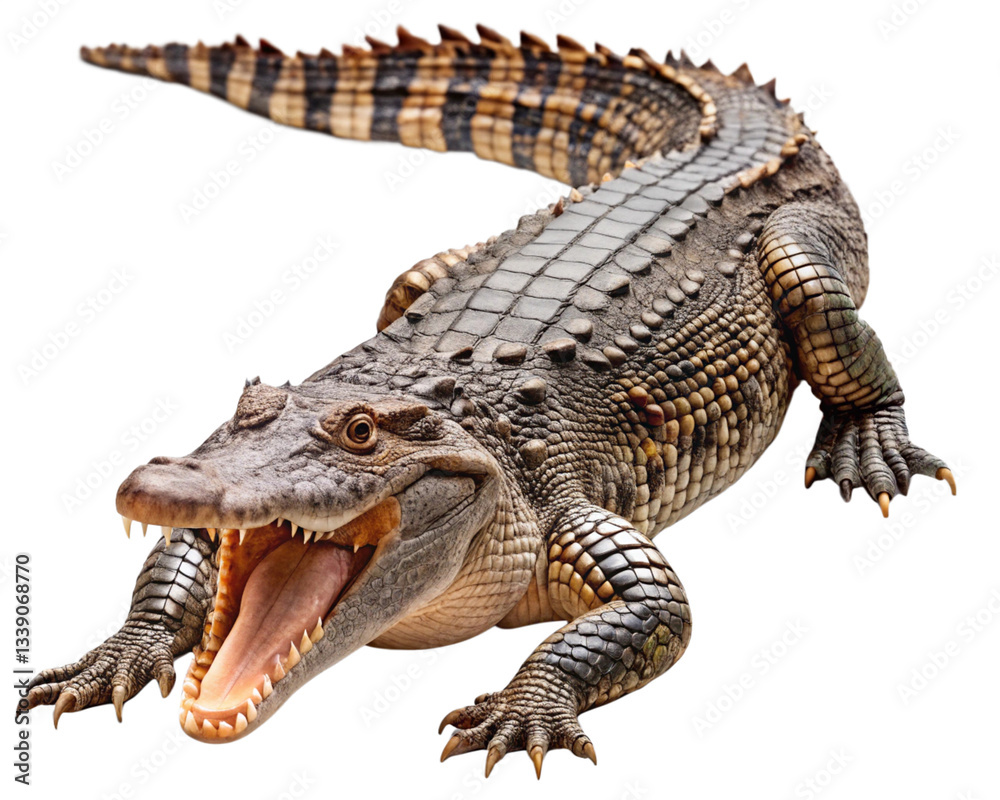 Naklejka premium crocodile isolated on white background