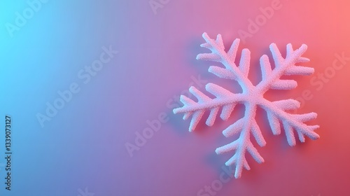 Minimalist Pastel Gradient with Soft White Snowflake Decorative Background for Holiday Season Designs