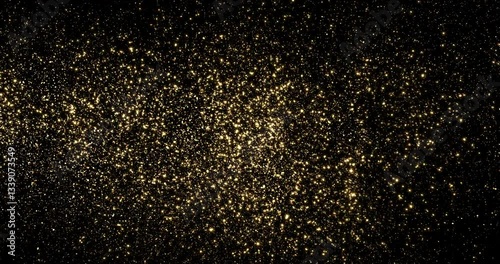Wallpaper Mural Dense golden particles background, sparkling tiny golden dust cloud Torontodigital.ca