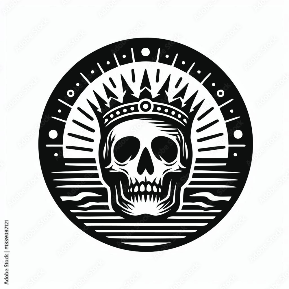 skull tattoo with crown skull tattoo with crown