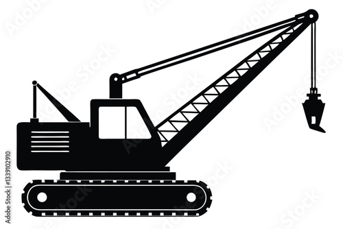 silhouette of construction crane