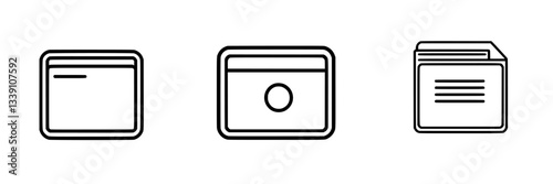 Simple icons representing various types of digital content displayed on a minimalist background