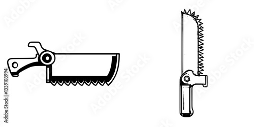 Different types of saws for woodworking tasks in a workshop setting