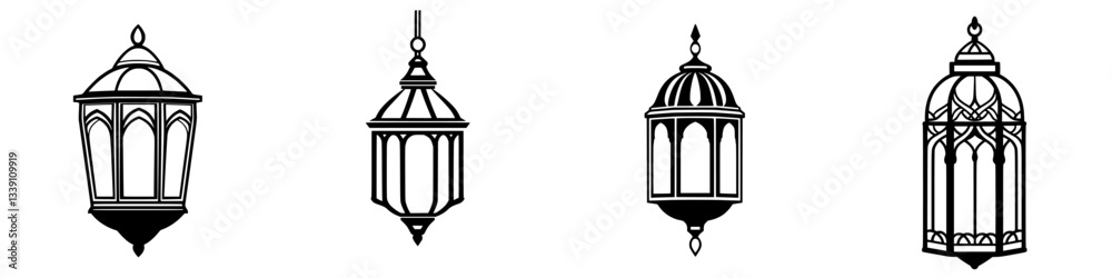 Decorative lantern designs showcasing intricate patterns and styles from diverse cultural backgrounds Decorative lantern designs showcasing intricate patterns and styles from diverse cultural backgrounds