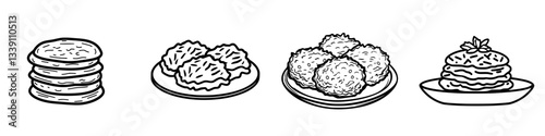Various delicious traditional dishes displayed on plates, showcasing culinary diversity and creativity from different regions