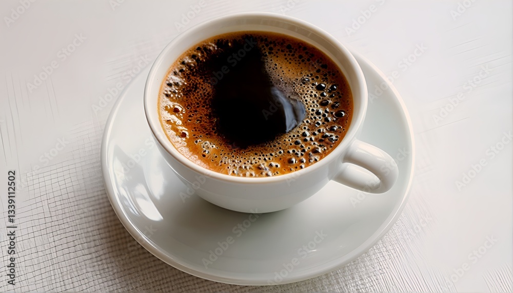Fototapeta premium two cups of coffee on table.
