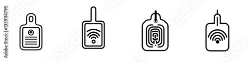 Various types of identification tags showcasing different designs and technologies for access and tracking purposes