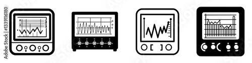 Variations of waveforms displayed on electronic monitors in a medical setting