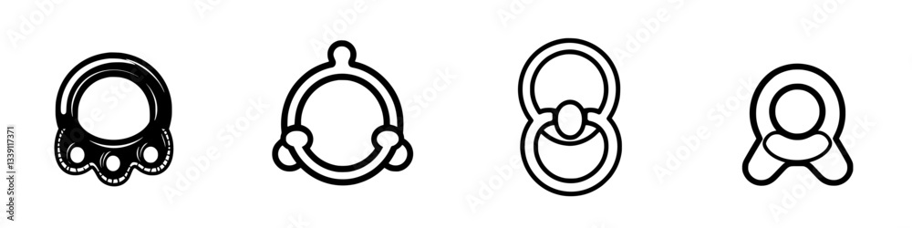 Circular designs representing togetherness and connection in minimalist style Circular designs representing togetherness and connection in minimalist style