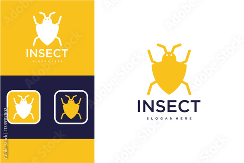 Pixel Art Insect Logo Design Variations
