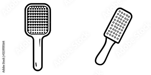 Different styles of hair brushes showcasing unique designs for various hair types and styling preferences