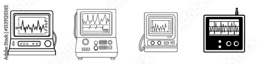 Medical monitoring devices display vital signs in a clinical setting during patient care procedures