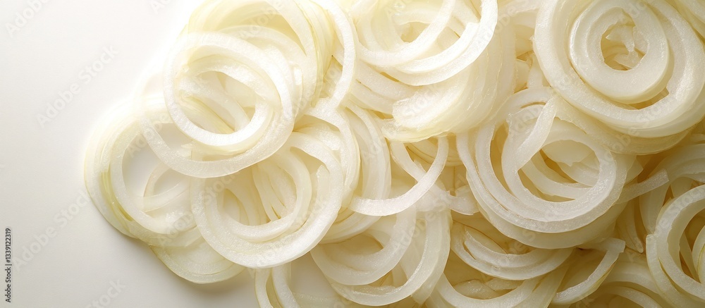 Close-up of Sliced White Onions Close-up of Sliced White Onions