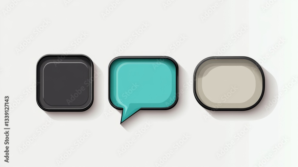 Minimalist geometric speech bubble design concept for modern communication Minimalist geometric speech bubble design concept for modern communication