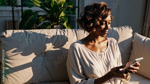 The Woman with Smartphone.
