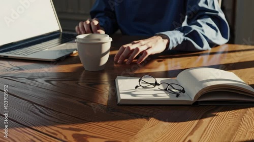The Workspace with Coffee Cup