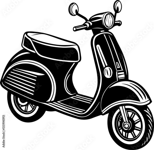 scooter silhouette vector illustration