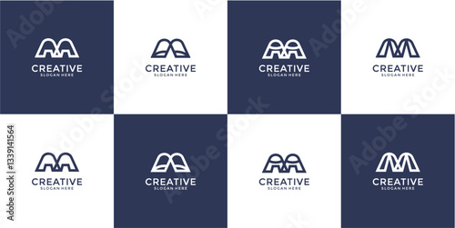 Pixelated Logo Design In White And Blue