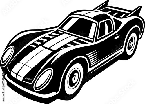racing car silhouette vector illustration