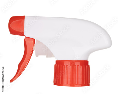 Vászonkép Red and White Trigger Sprayer for Liquid Bottles