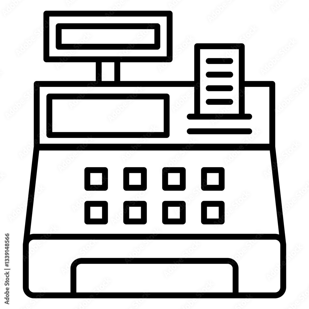 Cashier Outline Icon Cashier Outline Icon