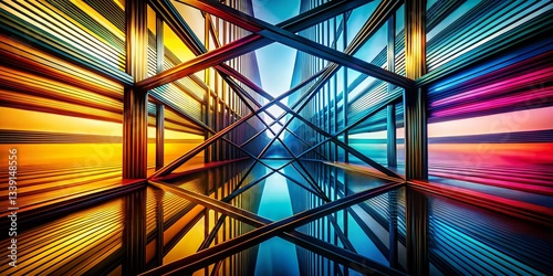 Abstract Surreal Minimalist Line Art Background - Dynamic Movement