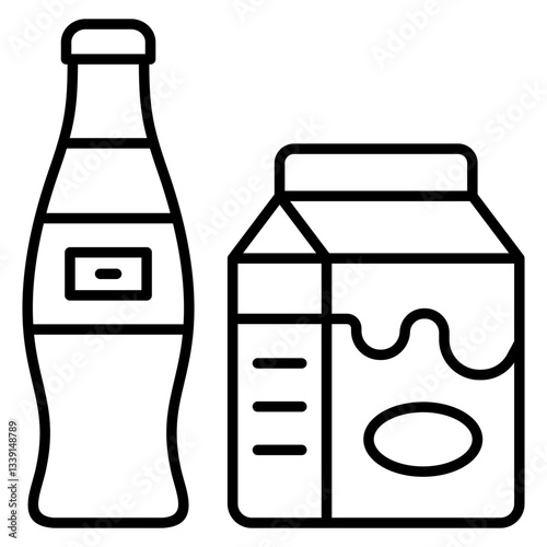 Milk Outline Icon