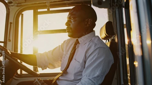 The Driver in Sunset Light