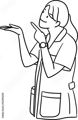 doctor acting pointing illustration