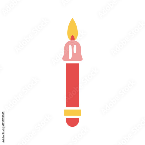  Paschal Candle Vector – Religious Easter Candle Illustration for Digital Use