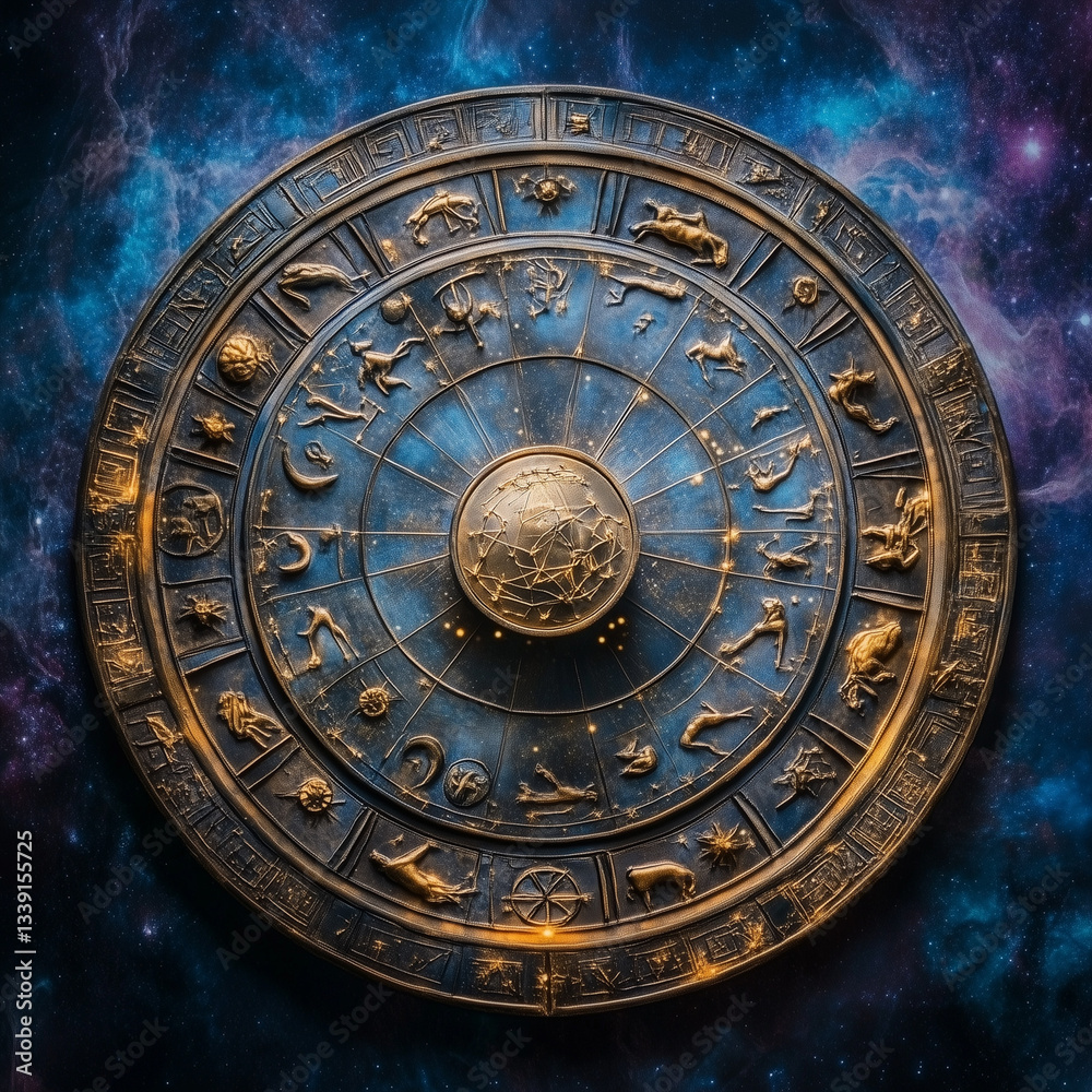 Obraz premium modern zodiac sign illustration with trendy blur effect