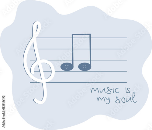 sticker treble clef