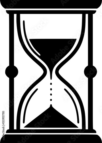 Sand watch icon set. Hourglass symbol. Hour Glass Timer Icon Set. Set of Hourglass or Egg Timer Loading Icon Symbols. Sand hourglass icon. Hourglass silhouette vector art white background. 