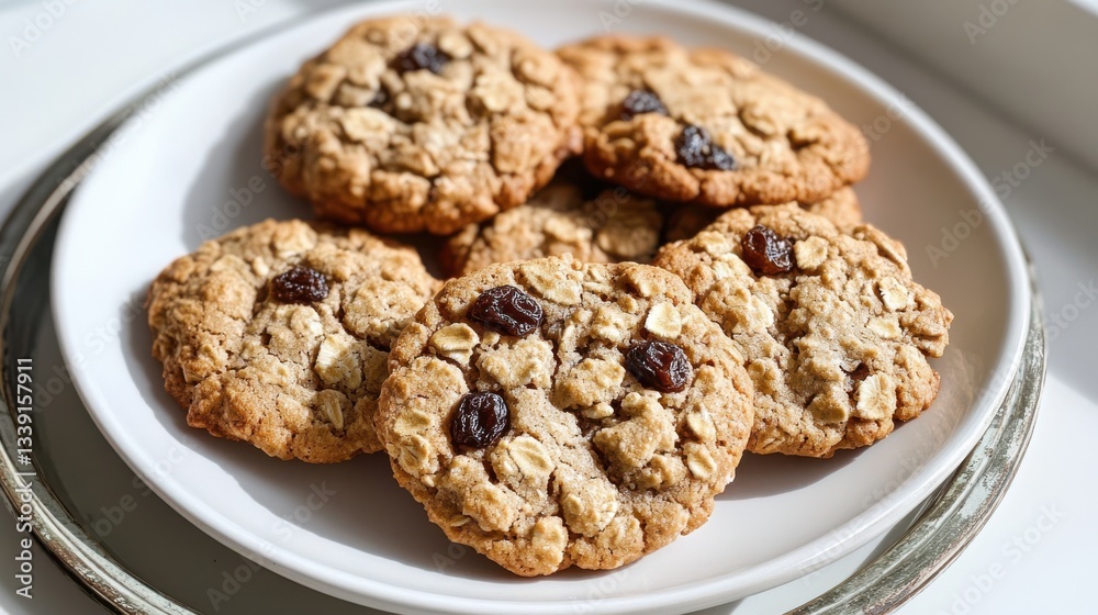 Deliciously Baked Cookies Arranged on a Rustic Table Setting for Sharing Deliciously Baked Cookies Arranged on a Rustic Table Setting for Sharing