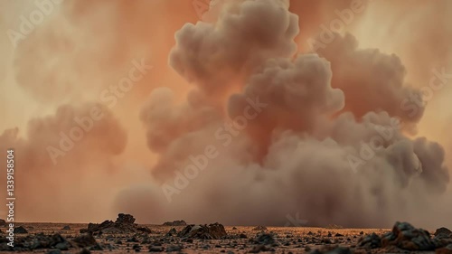 Massive Explosion Fireball Stock Footage Intense Dramatic Scene