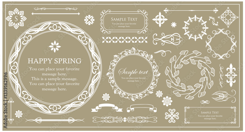 アンティークなフレームデザイン