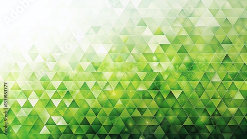 Abstract Green Geometric Triangle Background Texture Design - Modern Art Stock Photo