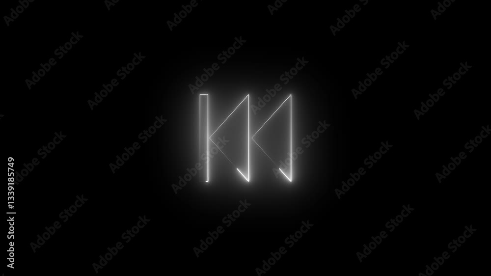 Previous button. neon fast-forward button Previous button. neon fast-forward button