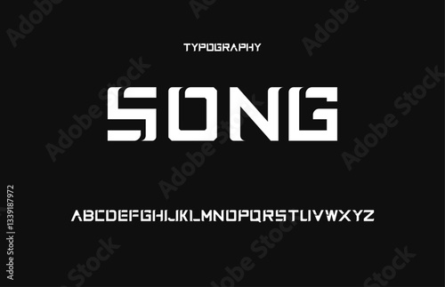 creative font logo design, modern font, bold font, cut out  font design, for movie, racing, fashion, song, sport, cricket, headlines, vector illustration 