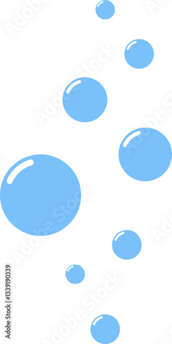 Fizzy Drink, Water Bubble, Soap foam bubbles suds framing shower gel, shampoo, shaving, mousse. Soda Drops Silhouette Icon Set. Soap Symbol Collection. Isolated Vector Illustration.