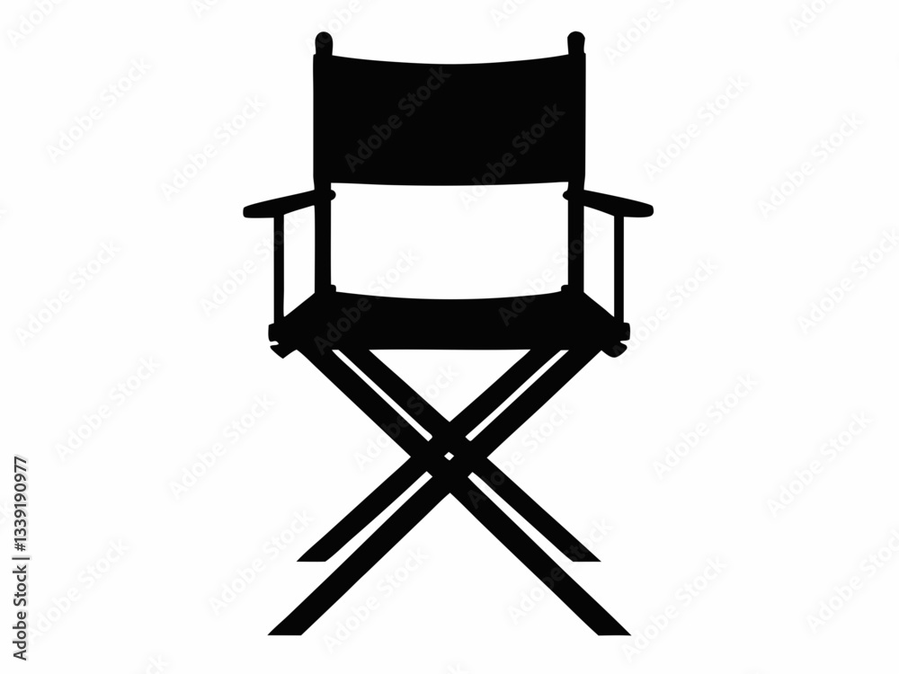 Director's Chair black silhouette,Director's Chair icon Director's Chair black silhouette,Director's Chair icon